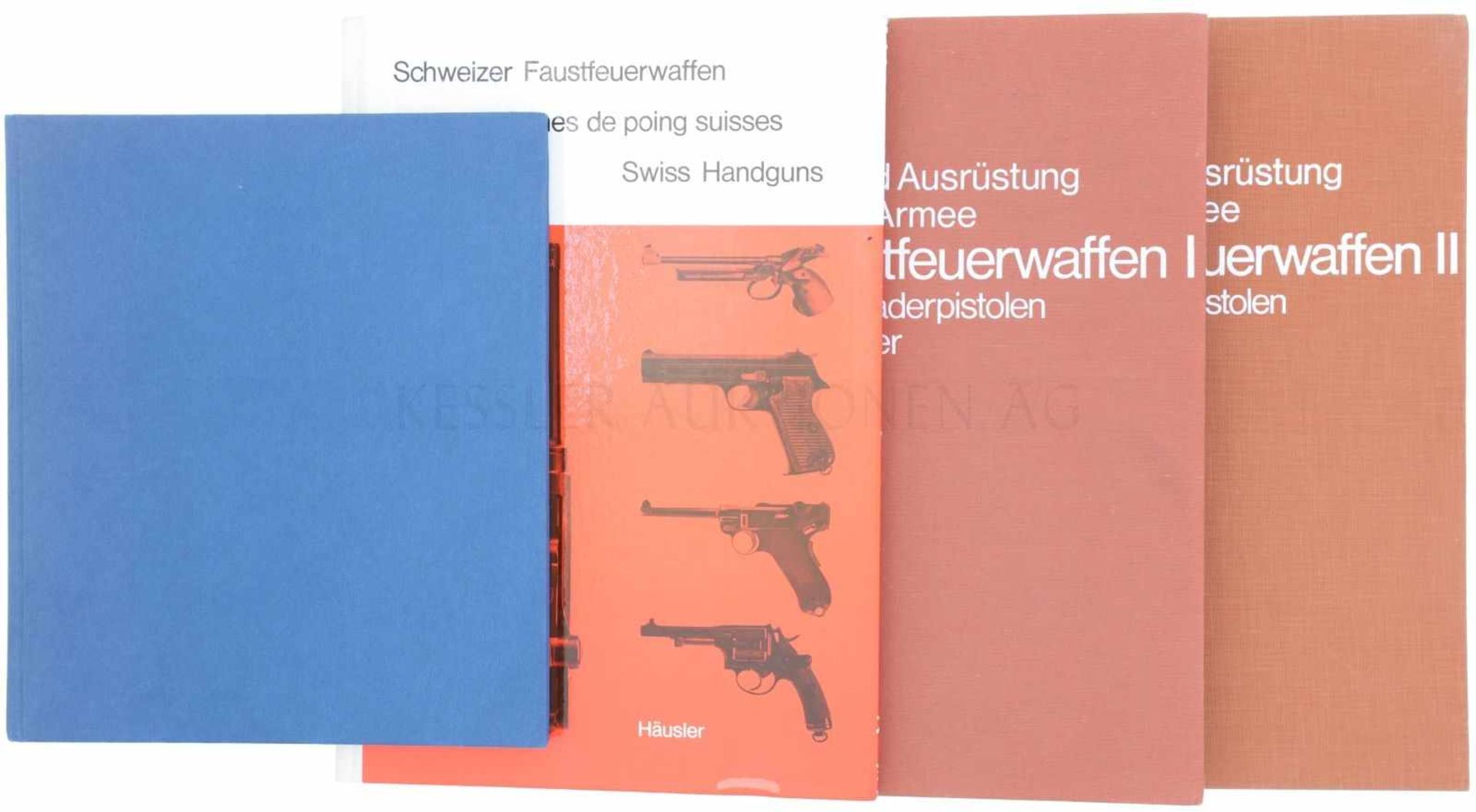Konvolut von 4 Bücher 1. Hand- und Faustfeuerwaffen, Schweizerische Ordonnanz 1817 bis 1975,