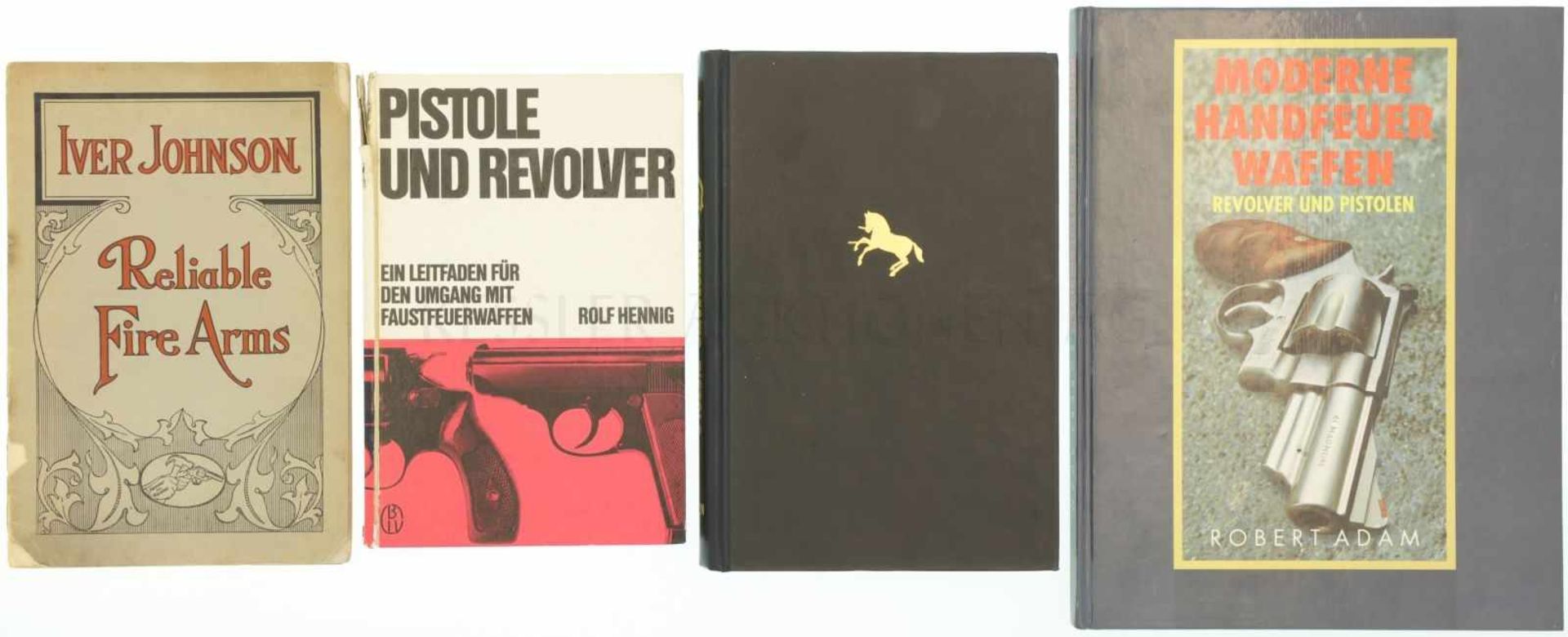 Konvolut 3 Bücher und 1 Heft 1. Iver Johnson, Reliable Fire Arms, Cataloque No. 24, in englisch.