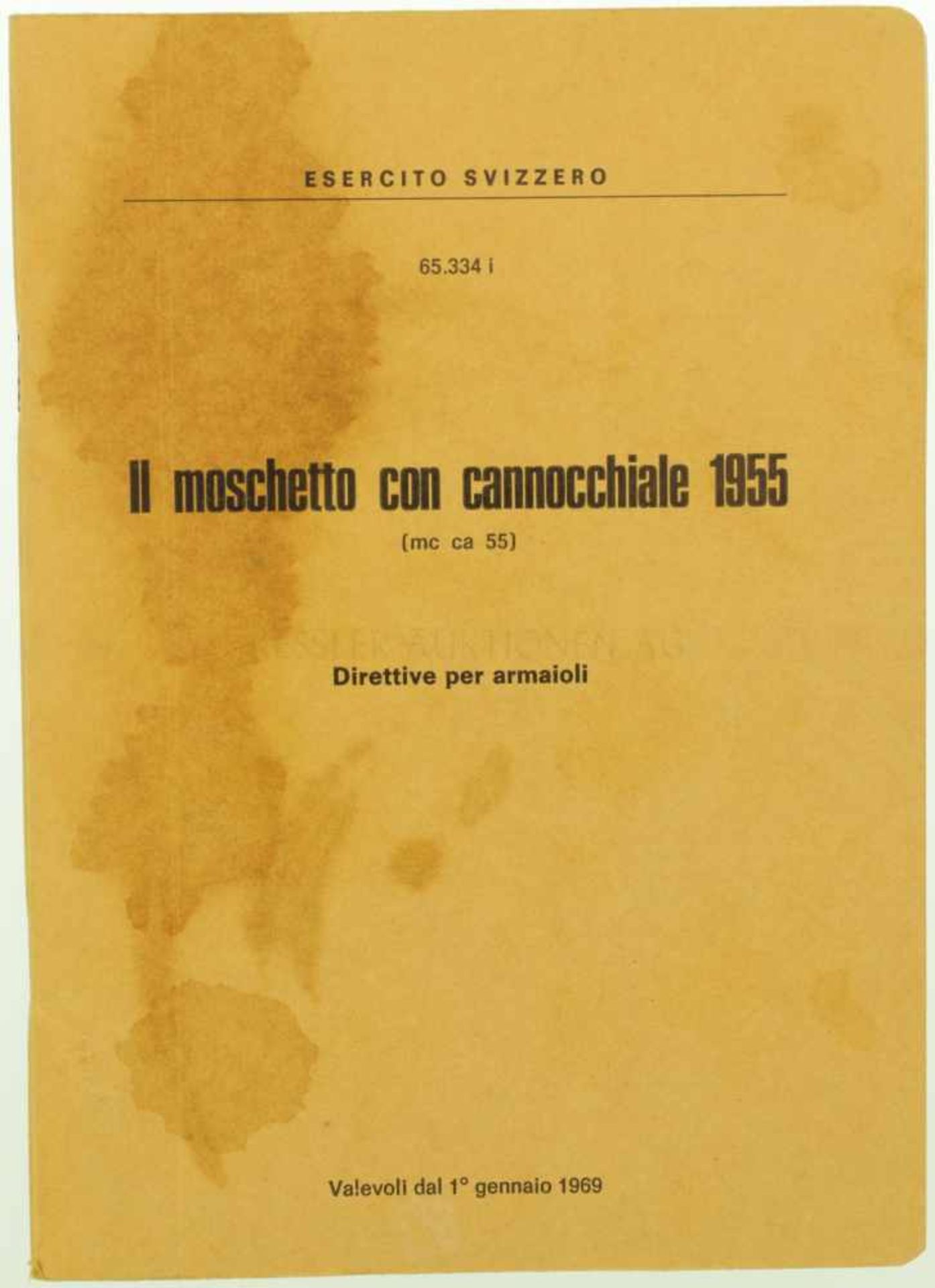 Reglement "Il Moschetto con cannocchiale 1955" (ZFK55) 59-seitige Anleitung in italienischer Sprache