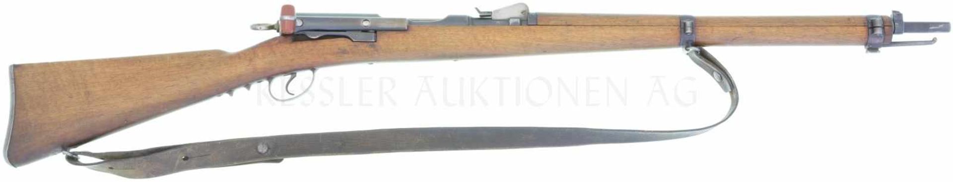 Kadettengewehr, WF Bern, Mod. 1897, Kal. 7.5mm/GP1890 LL 590mm, TL 1105mm, Gradzugverschluss mit