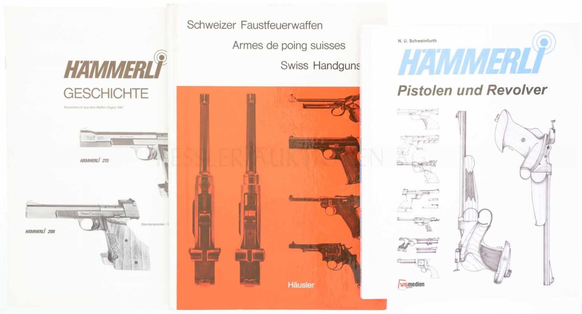 Konvolut 2 Bücher und 1 Heft 1. Hämmerli Pistolen und Revolver, Autor N.U. Schweinfurth, Verlag VS