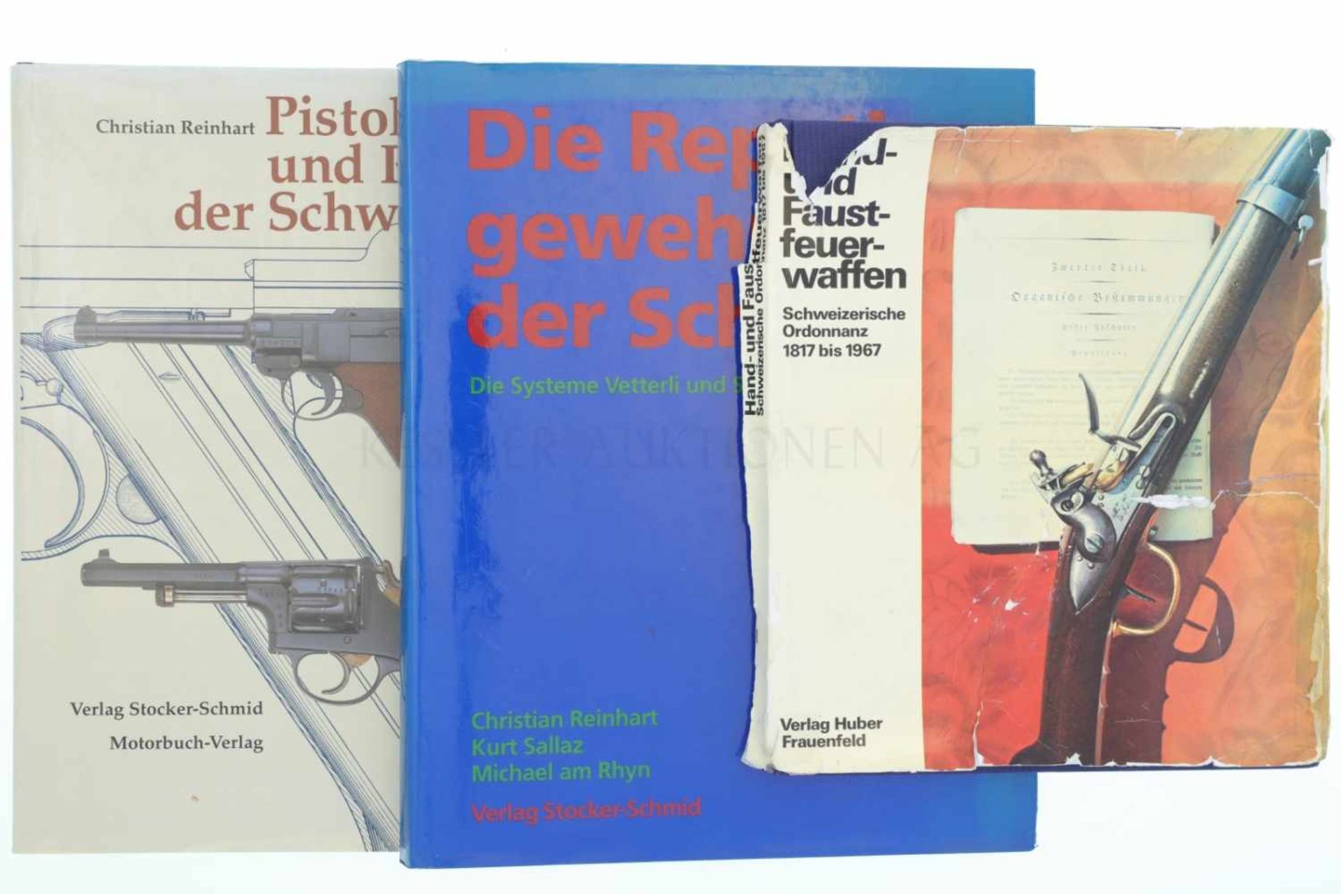 Konvolut von 3 Büchern 1. Hand-und Faustfeuerwaffen, Schweizerische Ordonnanz 1817-1967, Verlag