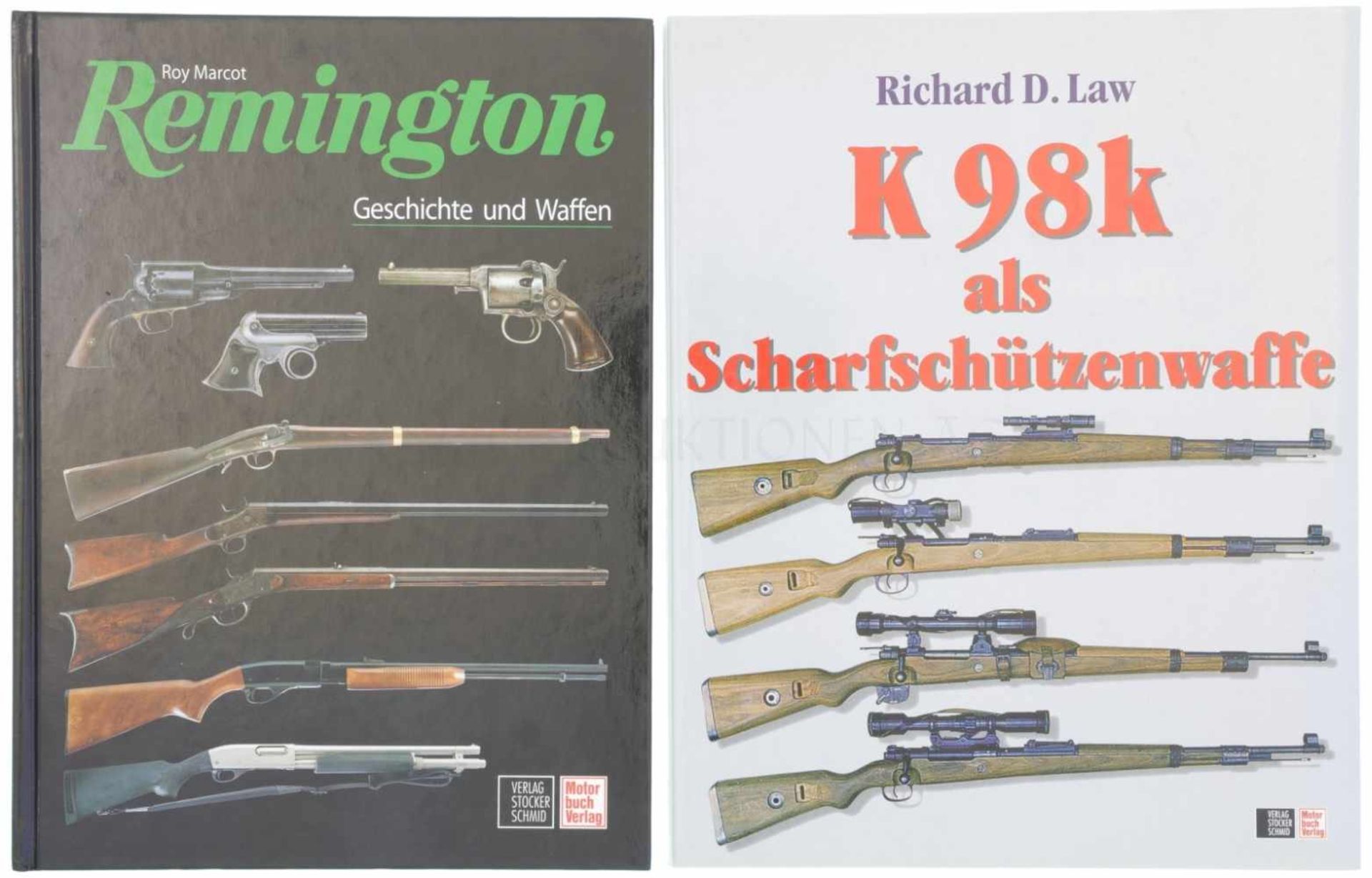 Konvolut von 2 Büchern 1. K98k als Scharfschützenwaffe, Autor Richard D. Law, Verlag Stocker-Schmid,