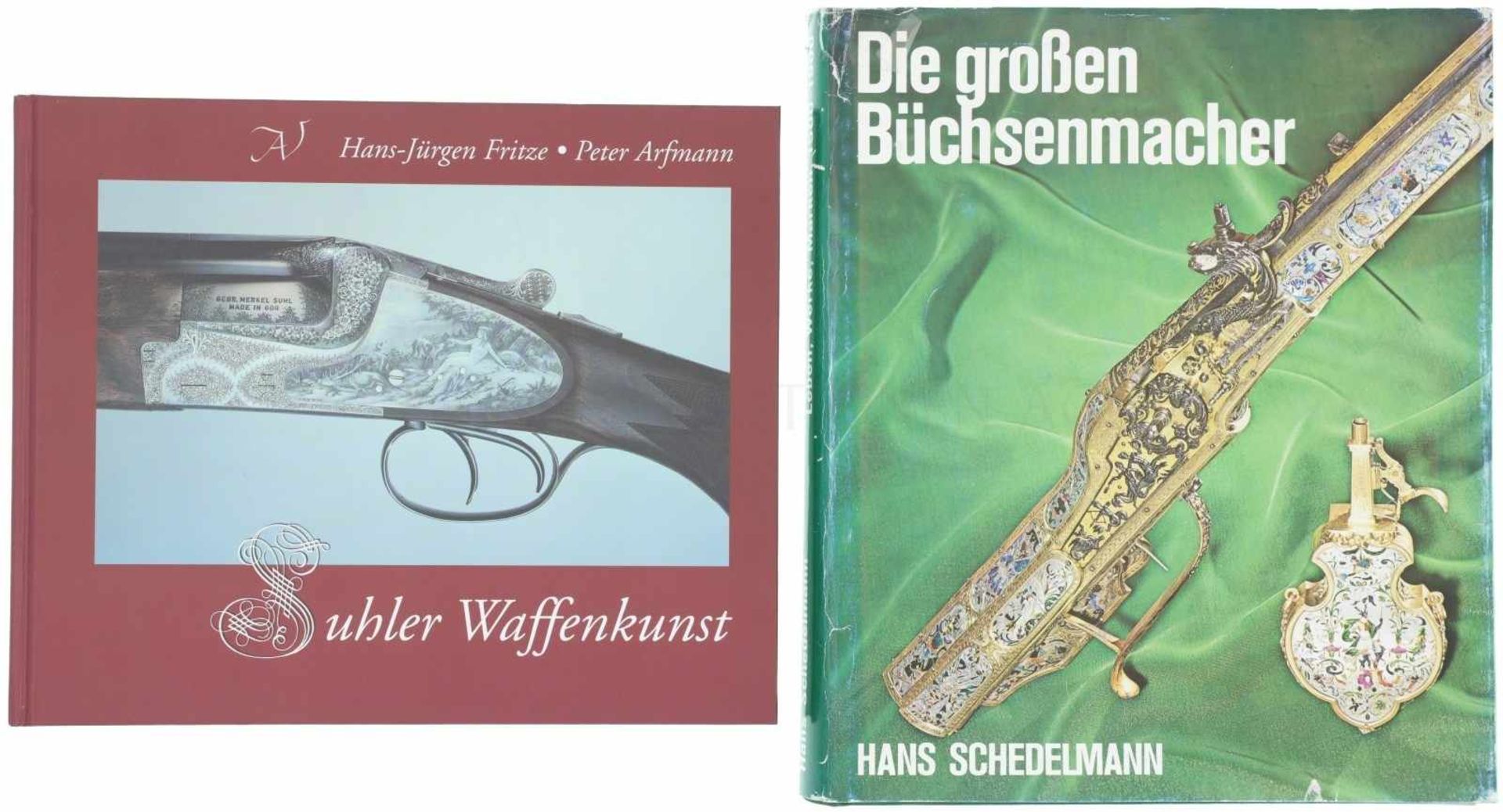 Konvolut von 2 Büchern 1. Suhler Waffenkunst, Zur Geschichte der Suhler Feuerwaffenherstellung, Band
