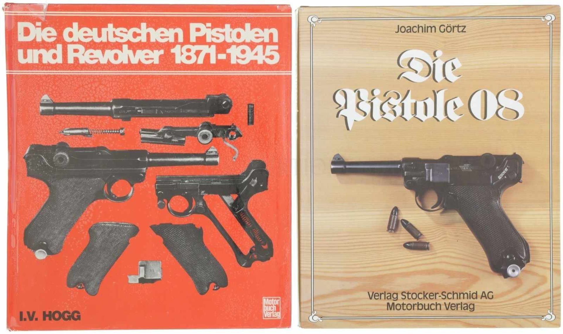 Konvolut von 2 Büchern 1. Die Pistole 08, Autor Joachim Görtz, Verlag Stocker-Schmid AG, 3. Auflage,