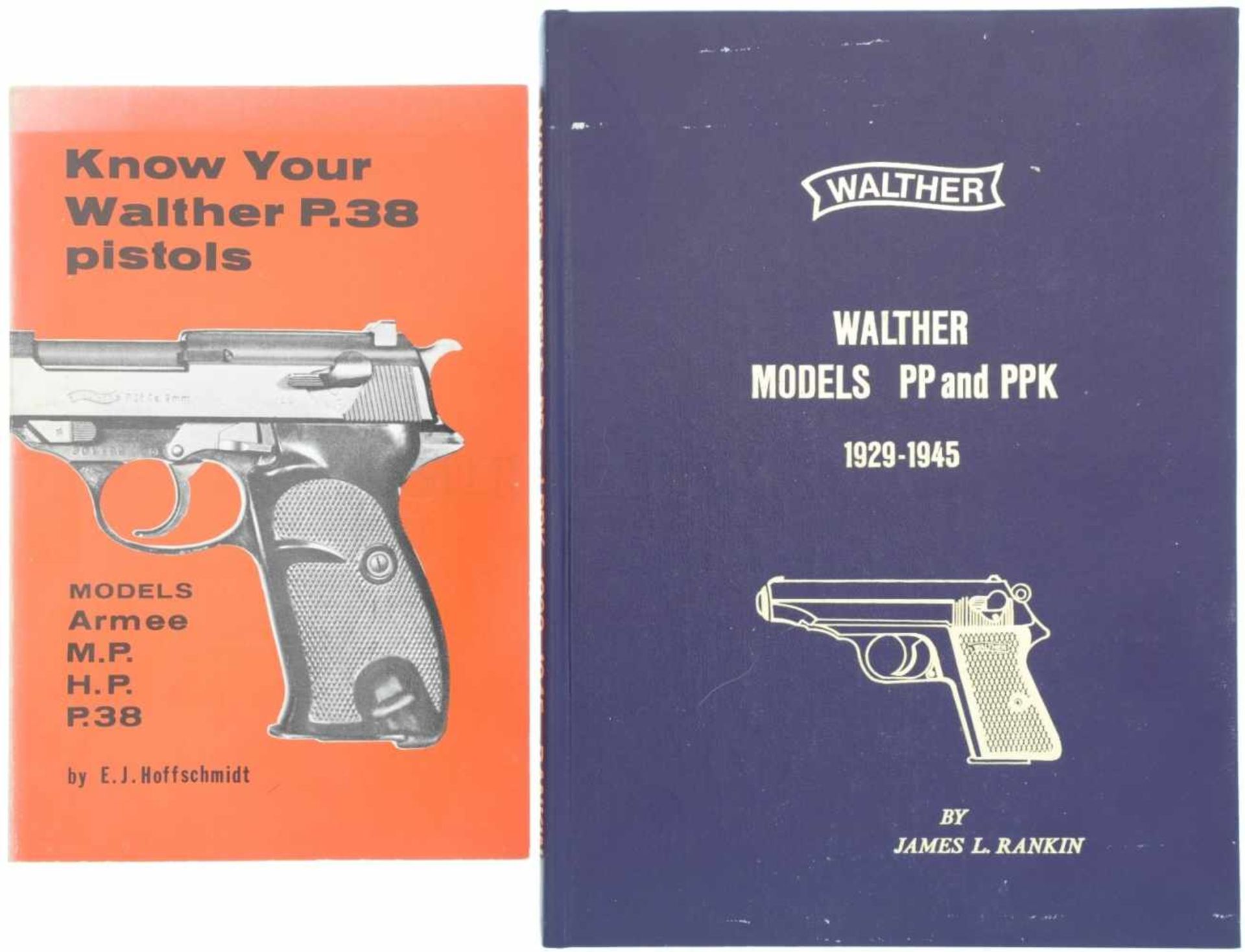 Konvolut von 2 Waltherbücher 1. Know Your Walther P.38 pistols, by E.J. Hoffschmidt. In englischer