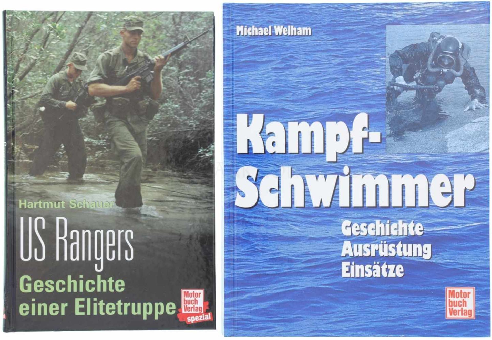 Konvolut von 2 Büchern 1. US Rangers, Geschichte einer Elitetruppe, Autor Hartmut Schauer, Motorbuch