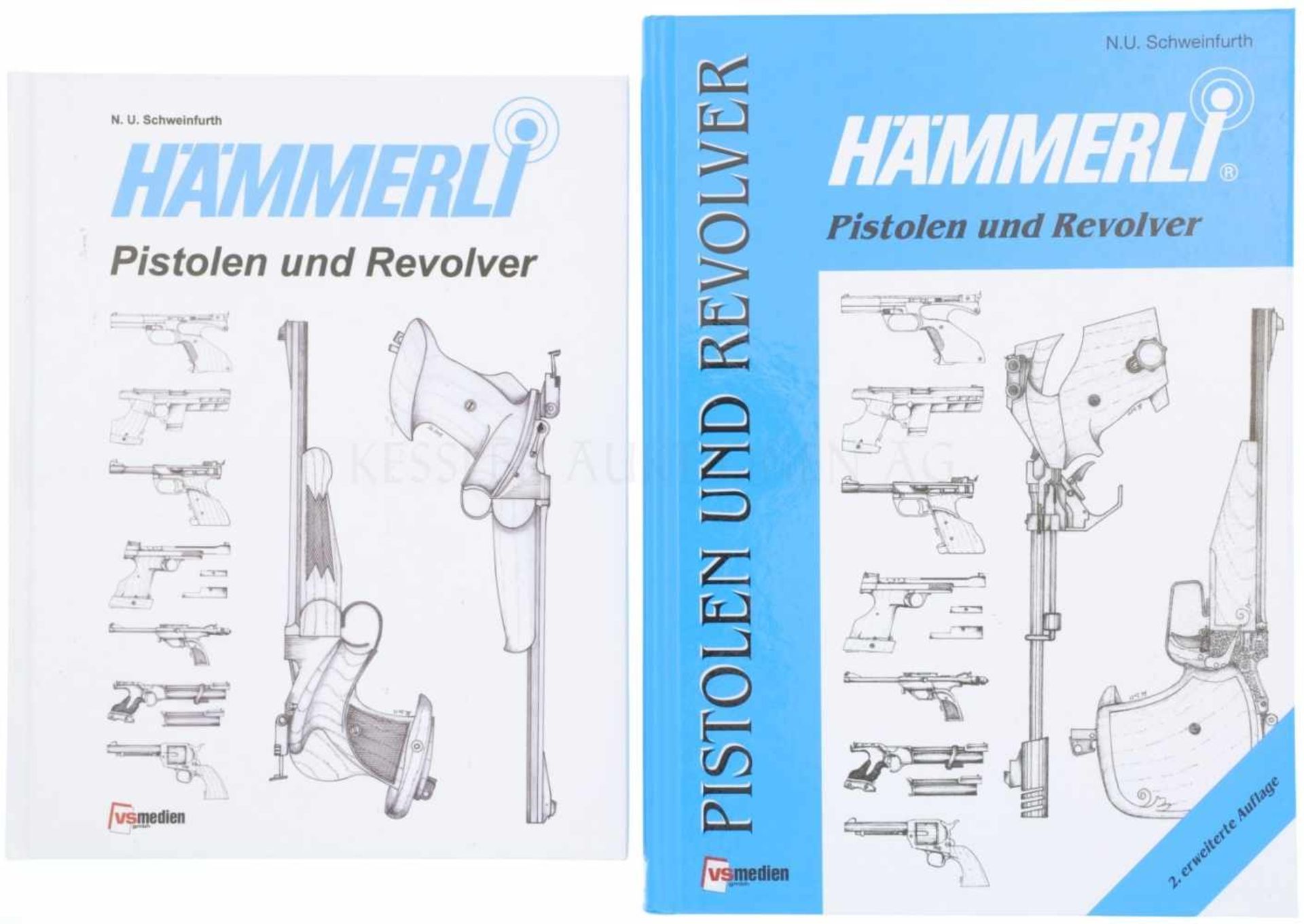 Konvolut von 2 Büchern "Hämmerli, Pistolen und Revolver" Autor N.U. Schweinfurth, VS Medien GmbH. 1.