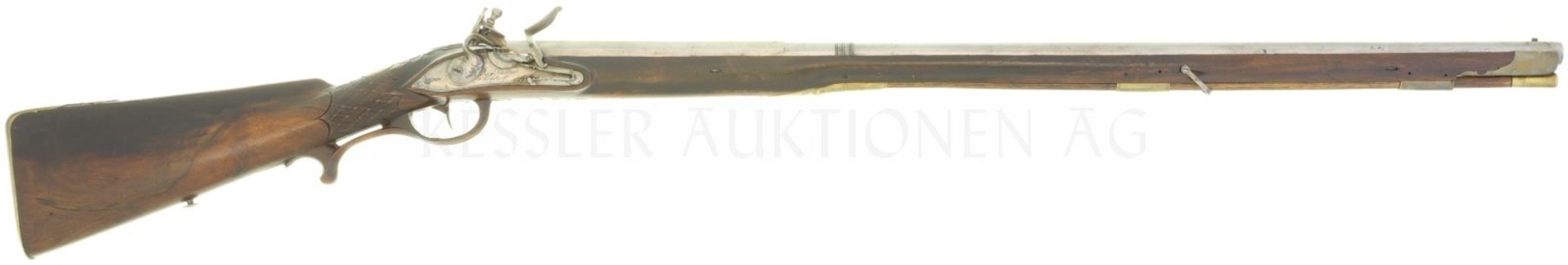 Steinschlossgewehr Österreich, Kal. 14mmglatt 820mm langer halbachtkant-halbrunder Lauf mit