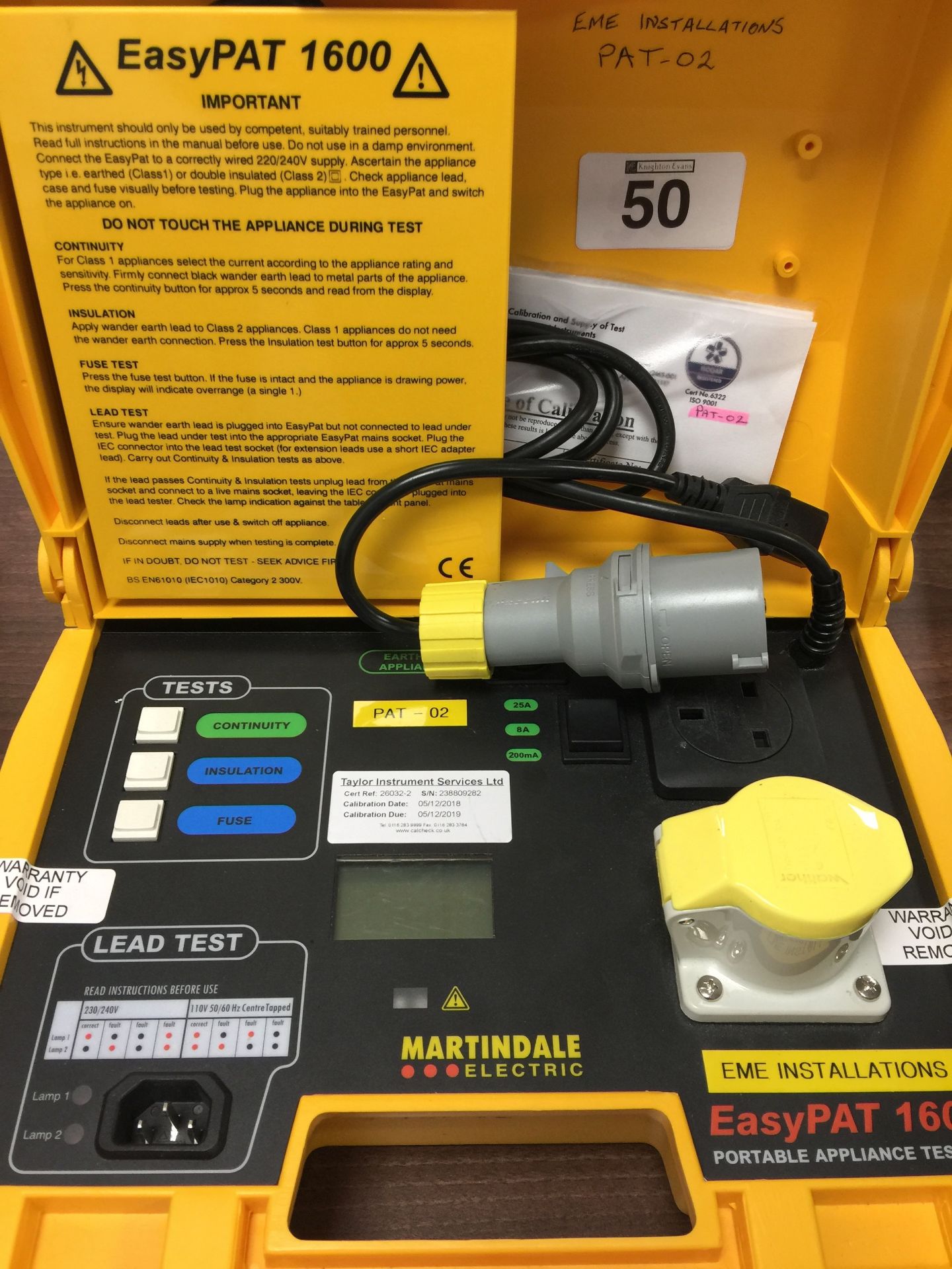 EasyPat 1600 portable appliance tester - look like new