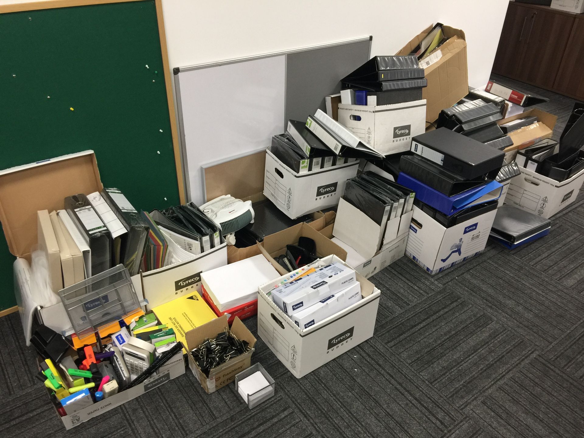 A large quantity of assorted stationery and office supplies as per photos