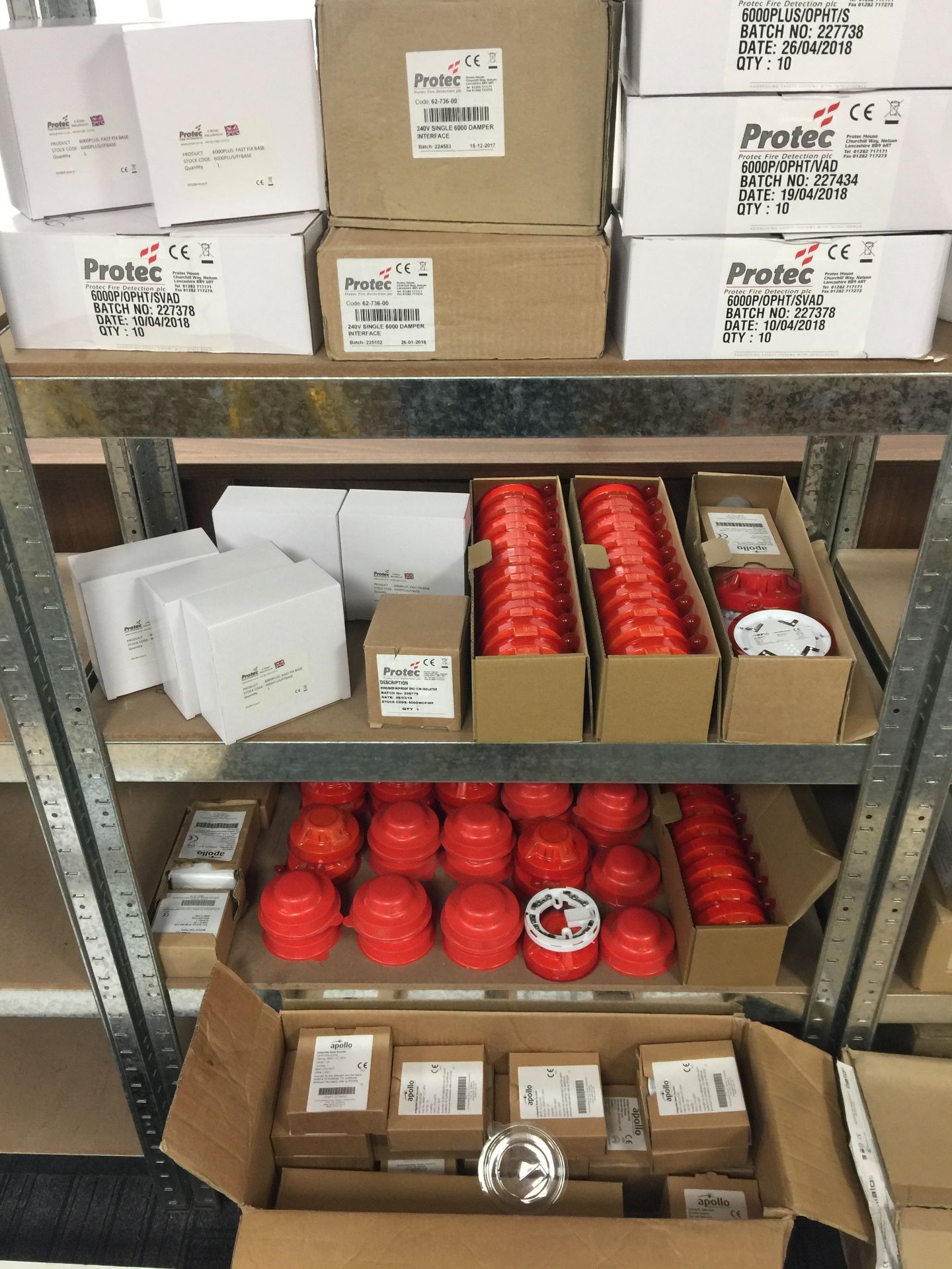 Large quantity of Protec fire and alarm related fittings as per photos