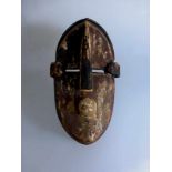 Maske, Westafrika, Holz geschnitzt, 27cm x 16cm, um 1950, Provenienz: süddeutschePrivatsammlung