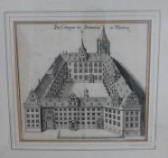 Merian, Matthäus (1593 Basel - 1650 Bad Schwalbach), Kupferstich "Das Collegium derHohenschuel zu