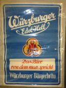 Werbeplakat "Würzburger Bürgerbräu", um 1940, Randmängel