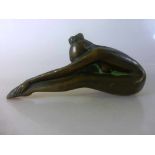 Bronzeskulptur, Aktfigur einer Ballerina, l. 17cm, h. 8cm