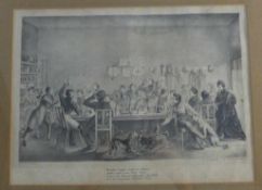 Studentika Lithografie, Franken Kneipe Würzburg, Corps Franconia, 1828, Lacroix / FoertschMünchen,