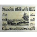 Tempeltey, Friedrich Julius (1802 - 1870 Berlin), Lithografie "Erinnerung an Iserlohn",i.R. 64cm x