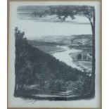 Versl, Josef (1901 Landshut - 1993 Würzburg), Lithografie "Mainlandschaft", i.d. Plattesign., dat.