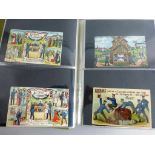 Gehaltvolle Sammlung Postkarten, I. Weltkrieg, dabei Musterung (16), Reservistika (21),Schiffe (