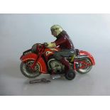 Huki, Motorrad K 1021, US Z. Germany, l. 16cm, Blech, Uhrwerk intakt, optisch guterZustand