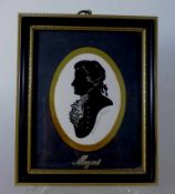 Linder, Enid Elliot - Silhoutte "Mozart", sign., i.R. 16cm x 13,5cm