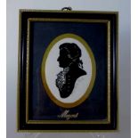 Linder, Enid Elliot - Silhoutte "Mozart", sign., i.R. 16cm x 13,5cm