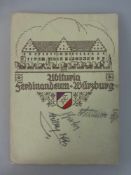 Postkarte - Abituria Ferdinandeum Würzburg, gelaufen