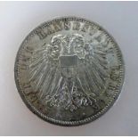 Kaiserreich - Freie Hansestadt Lübeck, 3 Mark, 1909, vz, Jaeger 82