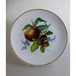 Meissen Schwertermarke, Teller mit polychromer Früchtemalerei, d. 26cm