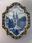 Keramikschauplatte, Königliche Porceleyne Fles, Delft, Holland, 20.Jh., historischeAnsicht von