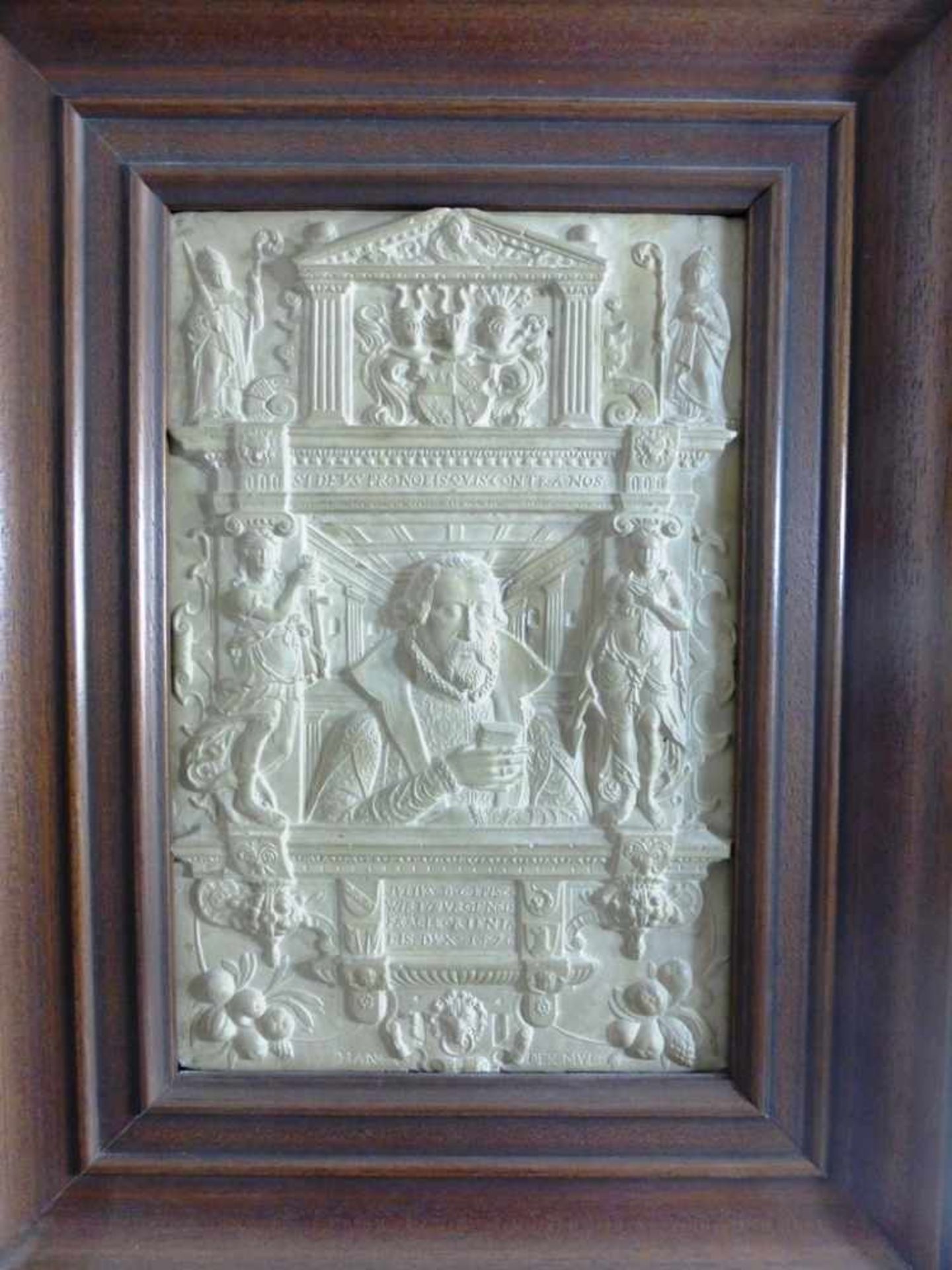 Reliefabguss Julius Echter / Würzburg, das Relief zeigt Julius Echter von Mespelbrunn(1545-1617),