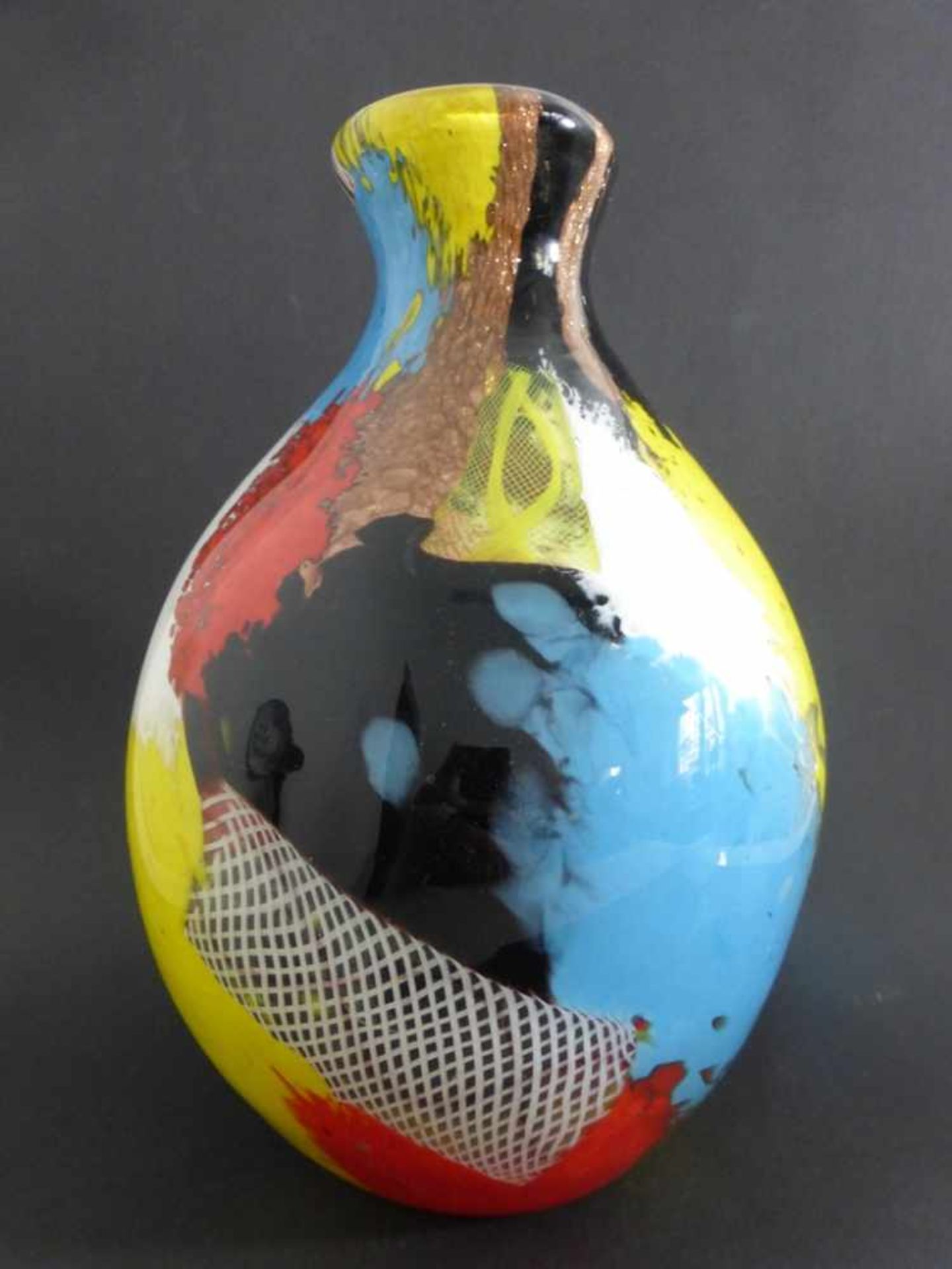 Martens, Dino (1894 - 1970 Venedig), zugeschr., Vase Modell "Ati" aus der Oriente Serie,mehrfarbiges