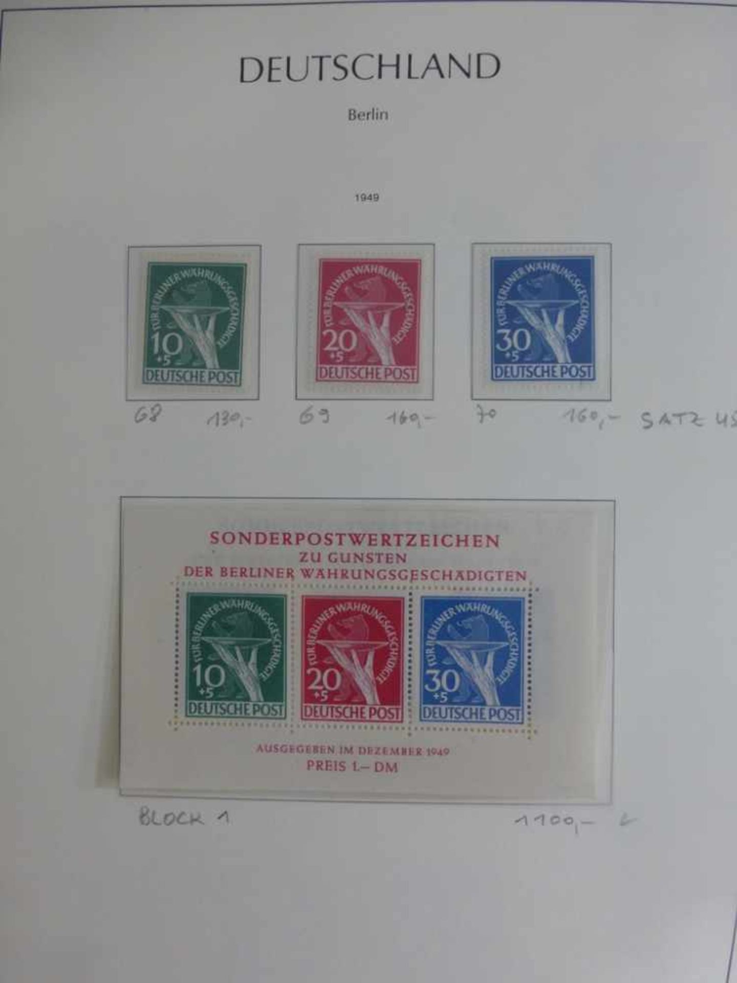 Briefmarken Sammlung Berlin, 1948 - 1990 komplett **, auf Lindner / LeuchtturmVordruckblätter, - Image 4 of 4