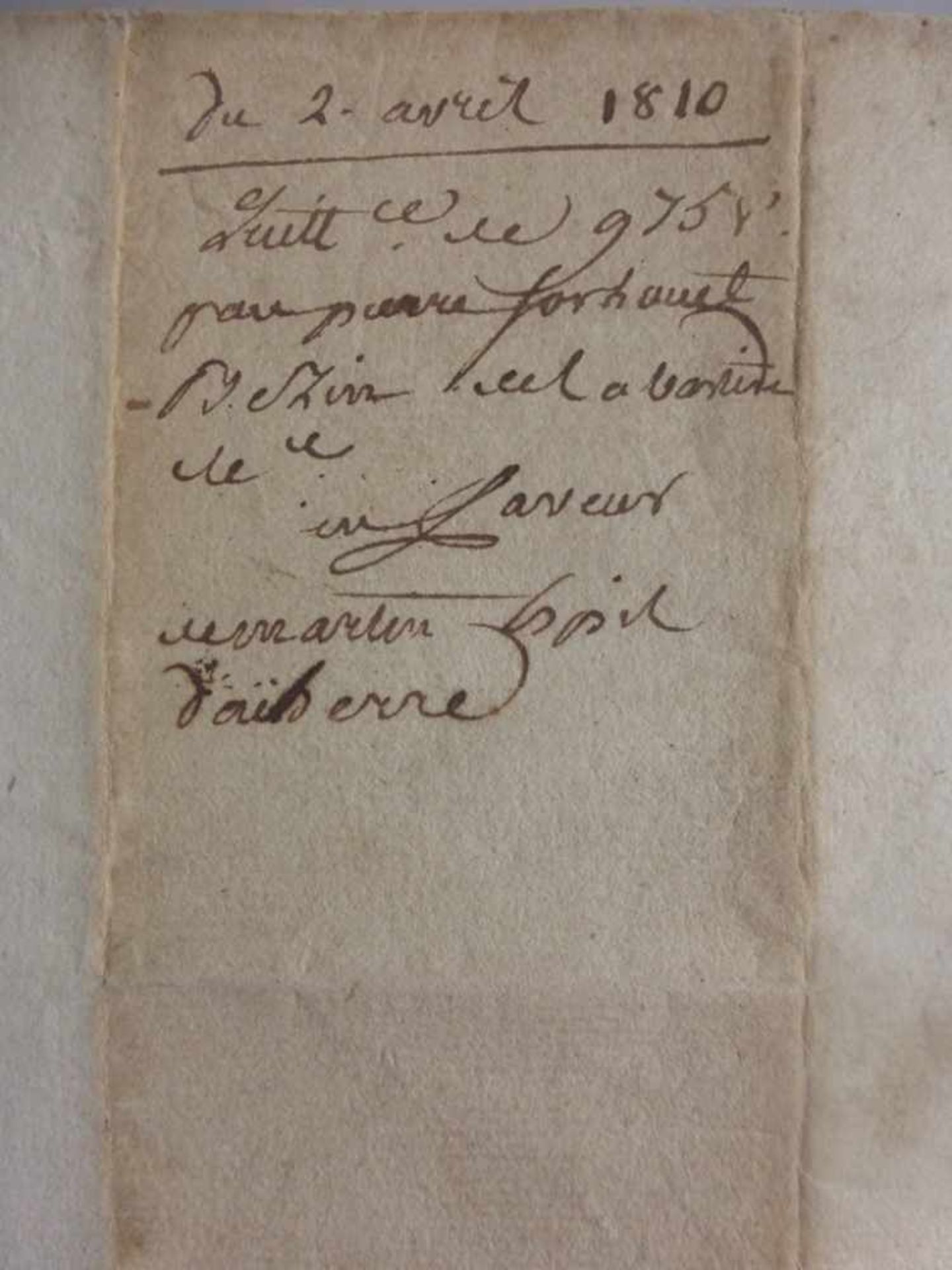 Königreich Frankreich, 3 handschriftliche Urkunden 19.Jh., Louis - Philippe Roi Francais,dat. 1810 / - Bild 4 aus 4