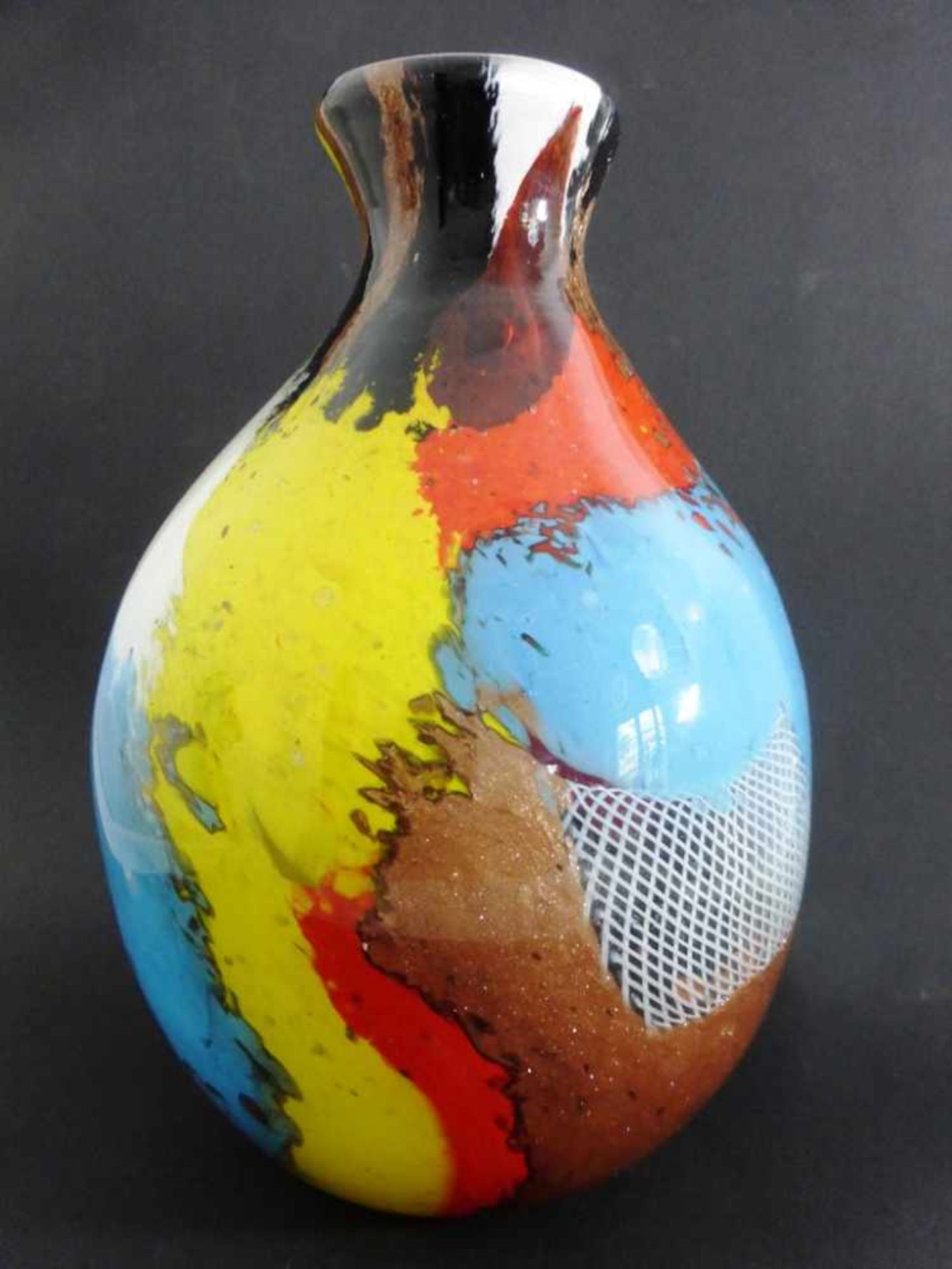 Martens, Dino (1894 - 1970 Venedig), zugeschr., Vase Modell "Ati" aus der Oriente Serie,mehrfarbiges - Bild 2 aus 4