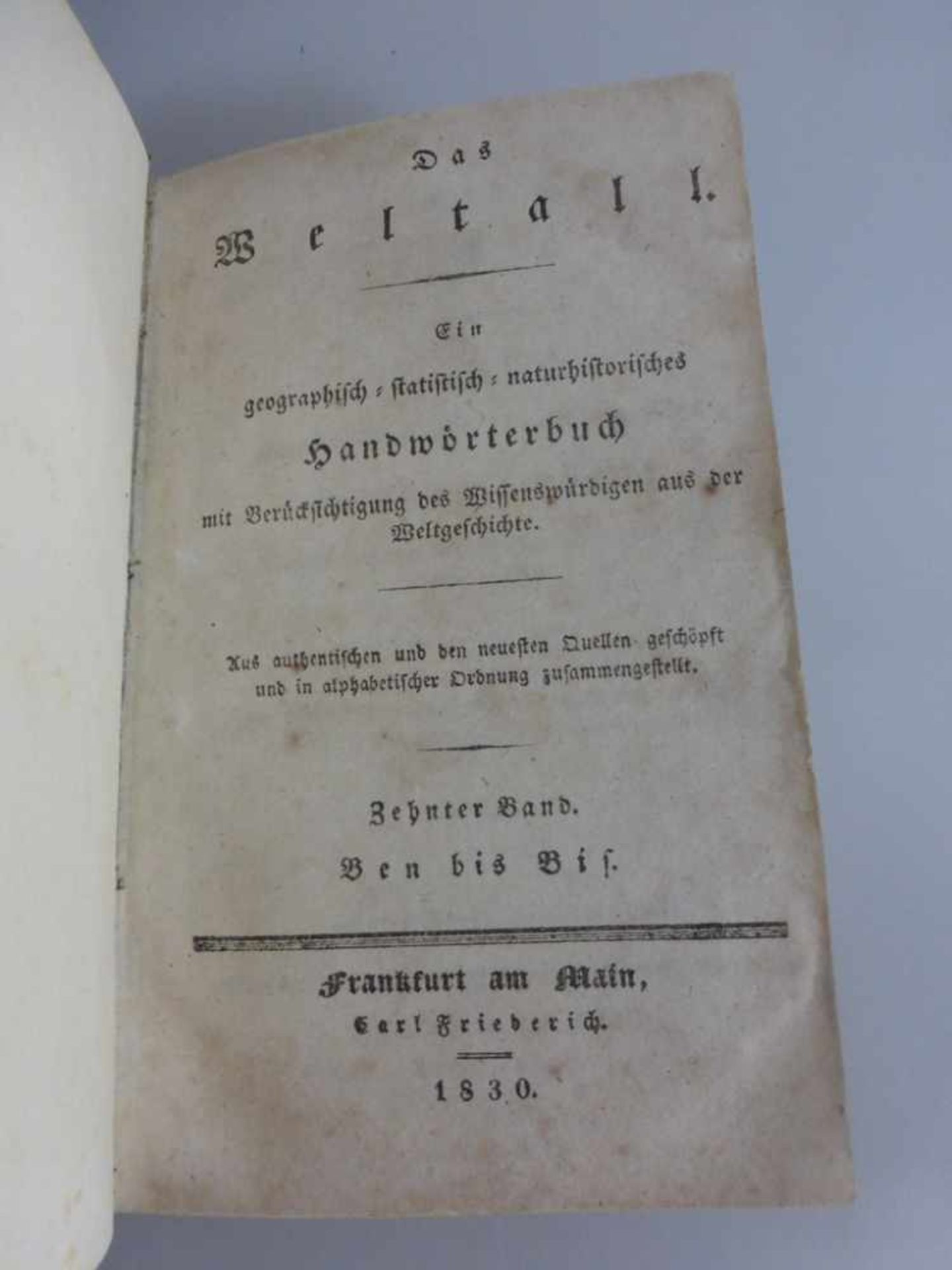 Friederich, Carl - Das Weltall - Ein geographisch statistisch naturhistorischesHandwörterbuch, X.