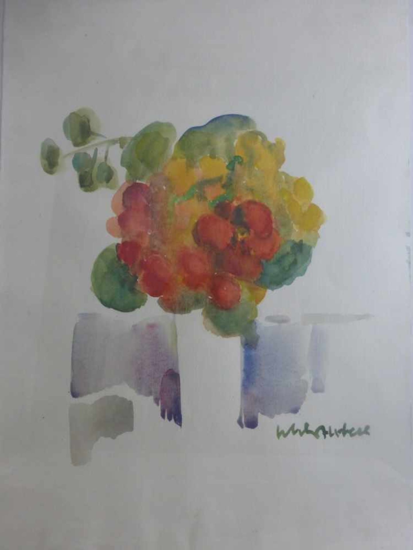 Schlotterbeck, Joachim ( 1926 Würzburg - 2007 ebd.), Aquarell, Blumen, sign., i.R. 50cm x40cm- - -