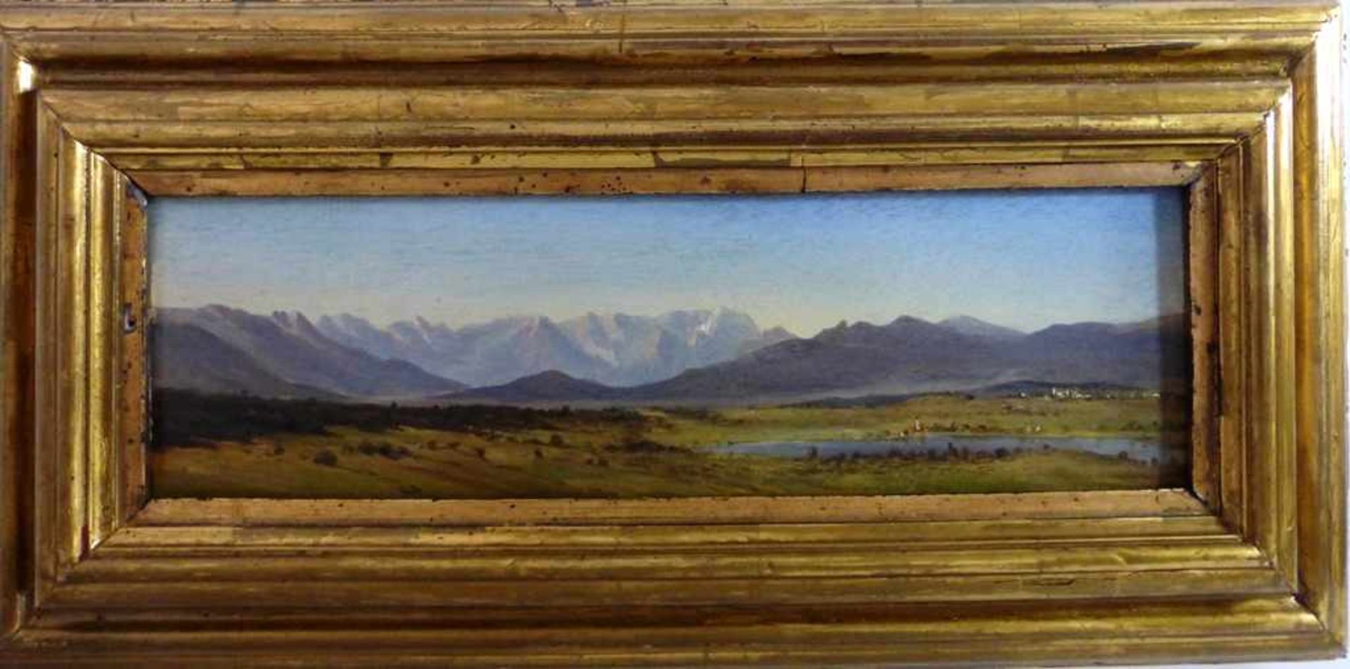 Waagen, Adalbert (1833 München - 1898 Berchtesgaden), Öl/Holz, Staffelsee mit Zugspitze,so