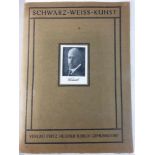 Mappe "Schwarz-Weiss Kunst", Verlag Fritz Heyder Berlin, Rudolf Schiestl, 8 Grafikenjeweils u.PP