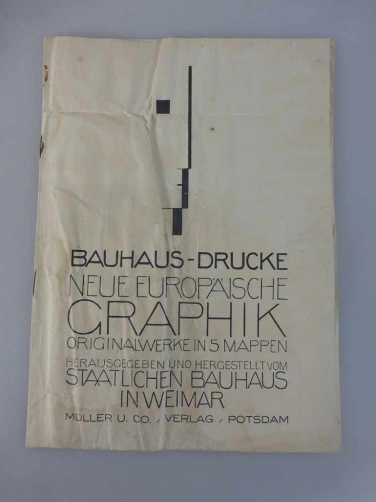 Bauhaus - Drucke, Neue europäische Graphik, Weimar, o. J. (1921), mit dem Bauhaus-Signetvon Oskar