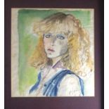Relin, Veit (1926 Linz - 2013 Ochsenfurt), Aquarell, Portrait einer blonden Dame, sign. u.dat. 1976,