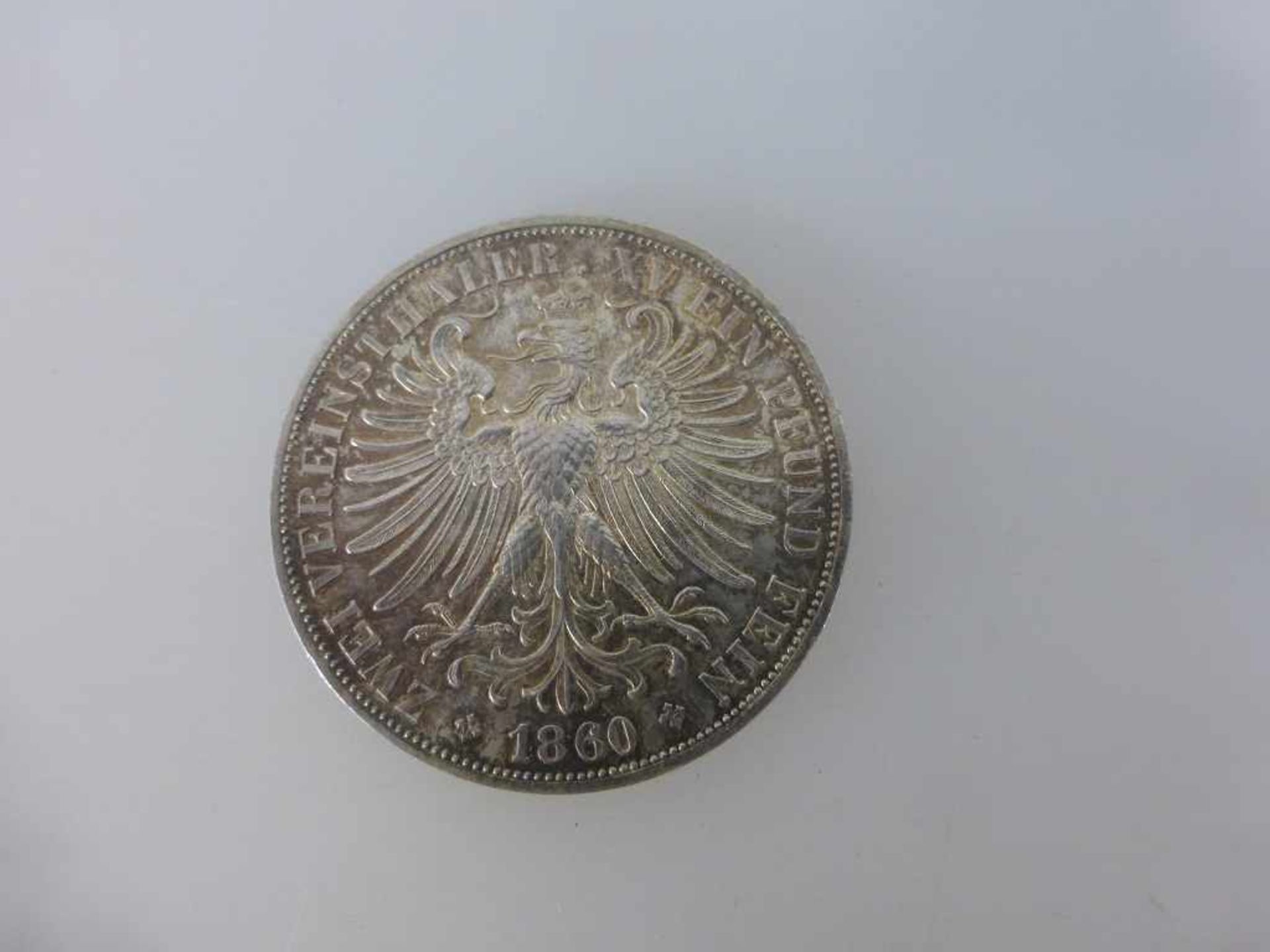 Frankfurt - Vereinsthaler 1860 - Ein Pfund fein, Jaeger 41- - -18.00 % buyer's premium on the hammer - Bild 2 aus 2