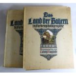 Ganghofer, Ludwig - "Das Land der Bayern in Farbenphotographie", 2 Bildmappen, BandIV./V., 1919, mit