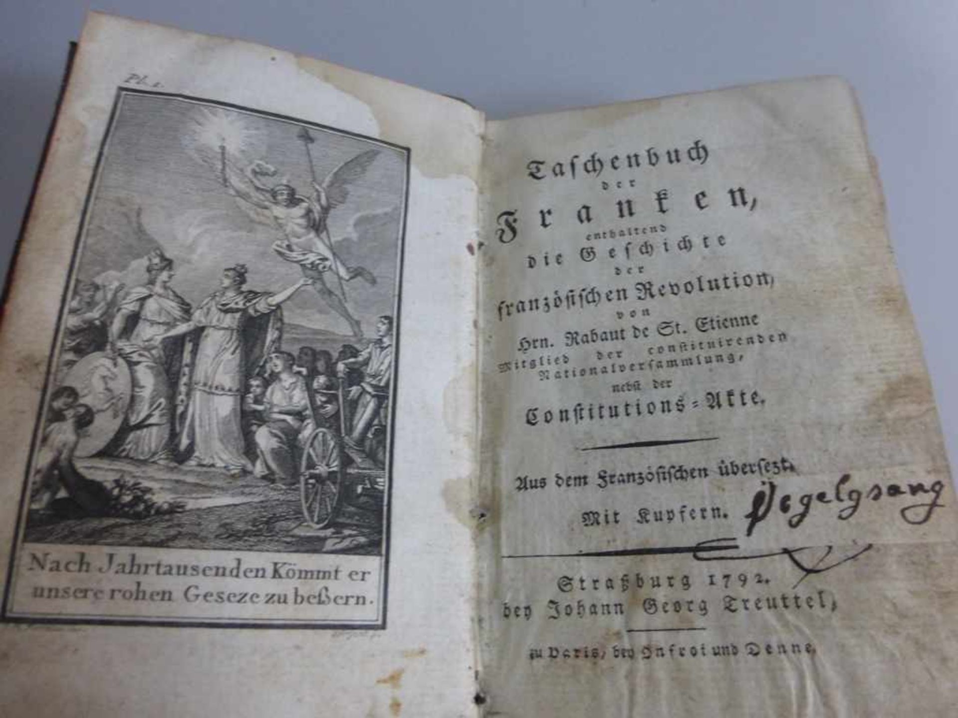 Das Taschenbuch der Franken, enthaltend die Geschichte der französischen Revolution vonRabant de St. - Bild 2 aus 2