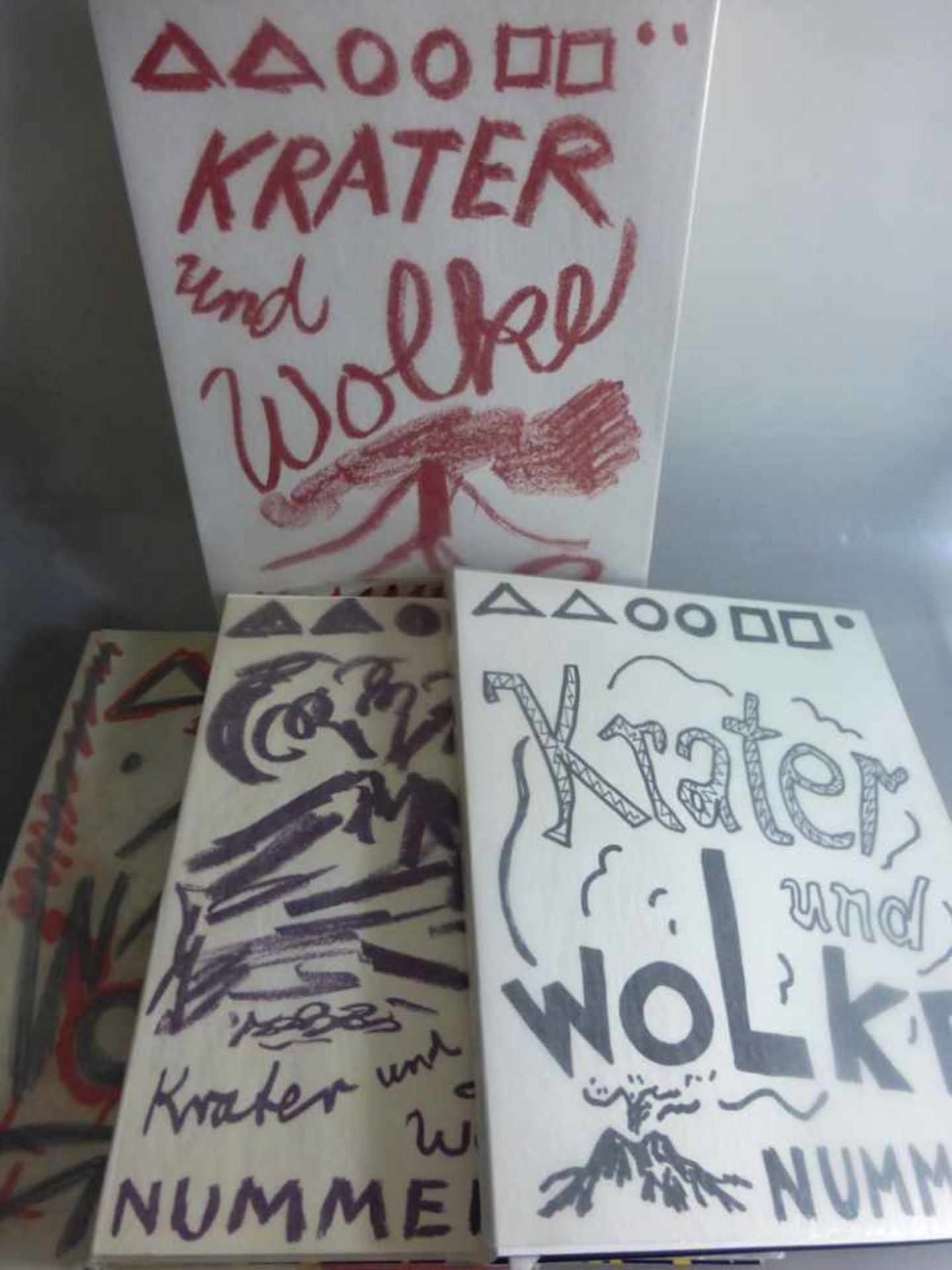 Winkler, Ralf (A.R. Penck - Herausgeber), Köln Galerie Michael Werner, 4 Bände, Krater undWolke,