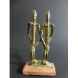 Afrika, Figurenpaar, Bronze, Westafrika - Dogon, h. 15,5cm- - -18.00 % buyer's premium on the hammer