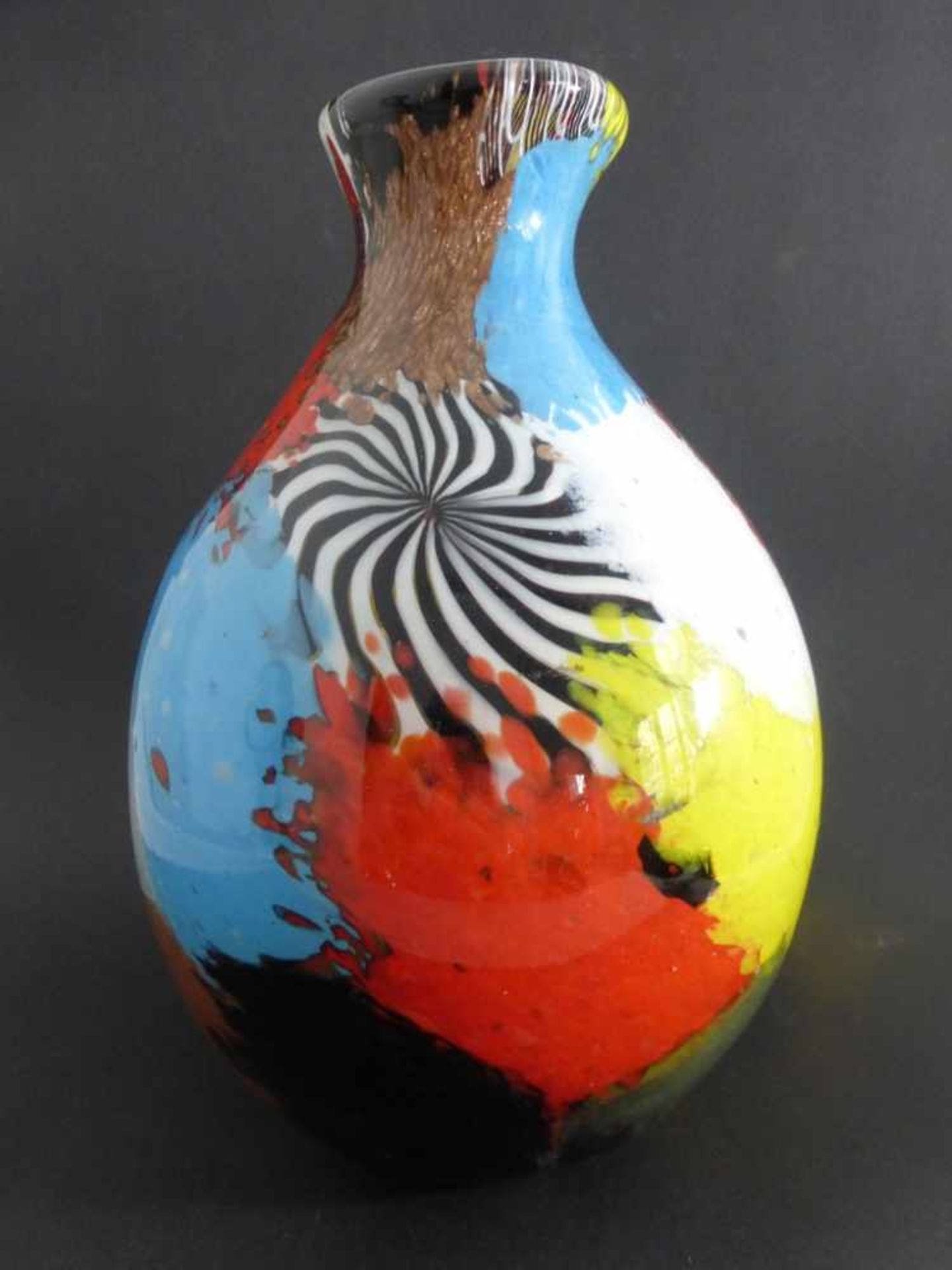 Martens, Dino (1894 - 1970 Venedig), zugeschr., Vase Modell "Ati" aus der Oriente Serie,mehrfarbiges - Bild 3 aus 4