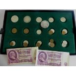 Russland, Konvolut Münzen, u.a. 1 Rubel 1897, insg. 24 Münzen / 2 Banknoten- - -18.00 % buyer's