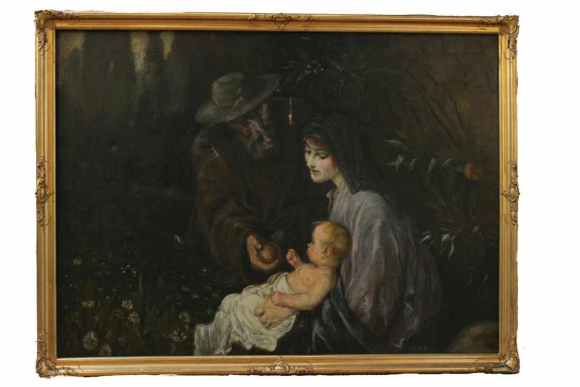 Gemälde - nach Ernst Zimmermann (1852 München - 1901) "Familie", r.o. unleserlich signiert (Cog?